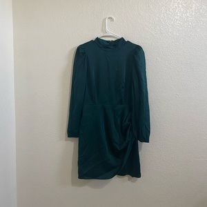 Dark green long sleeve dress